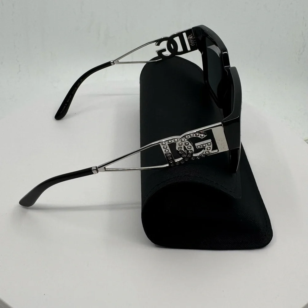 Dolce & Gabbana Black Diva Square Oversized Frame Sunglasses Luxury, Brand New!